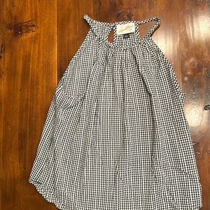 Black and white checked small summer top